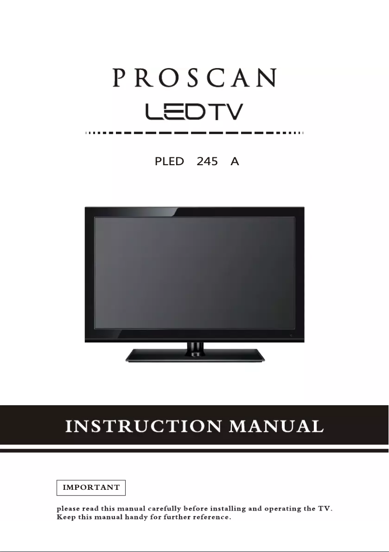 Page n°1 - Manuel utilisateur Curtis Proscan PLEDV2452A