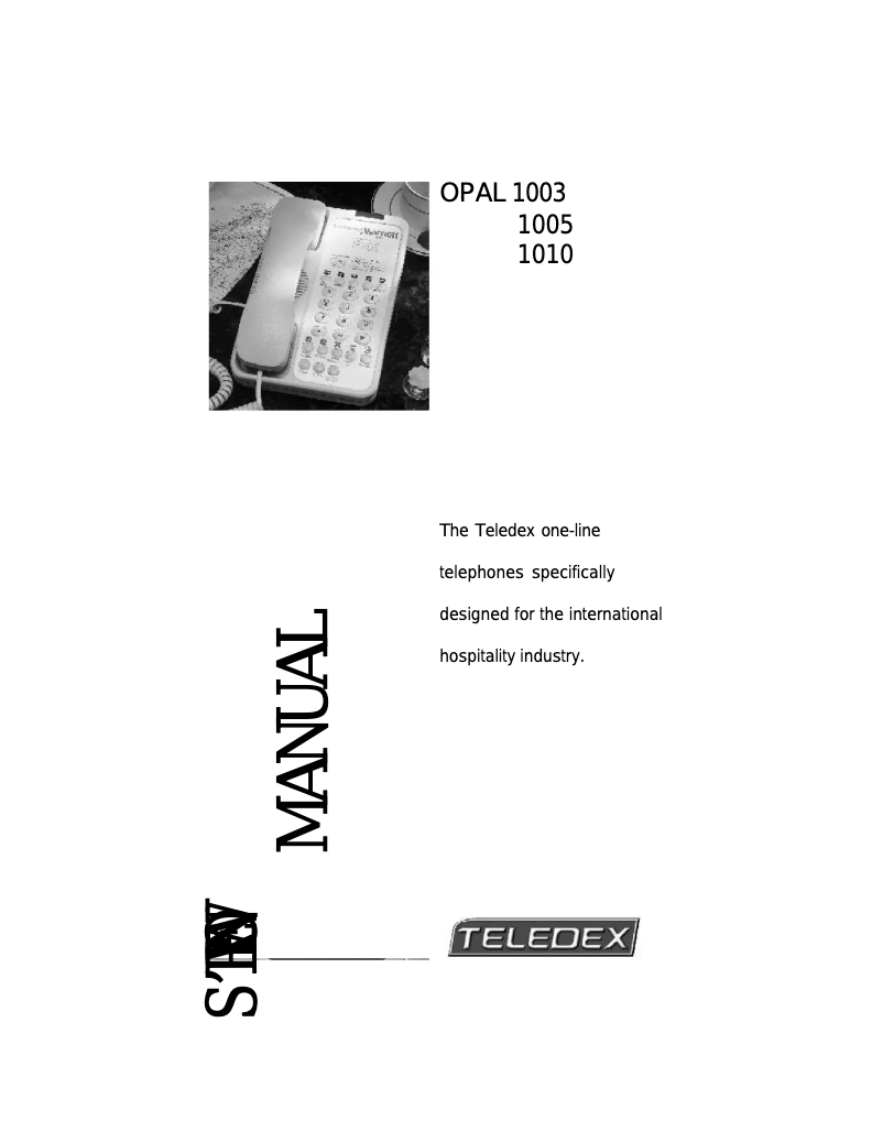 First page image of the manual for Opal 1010