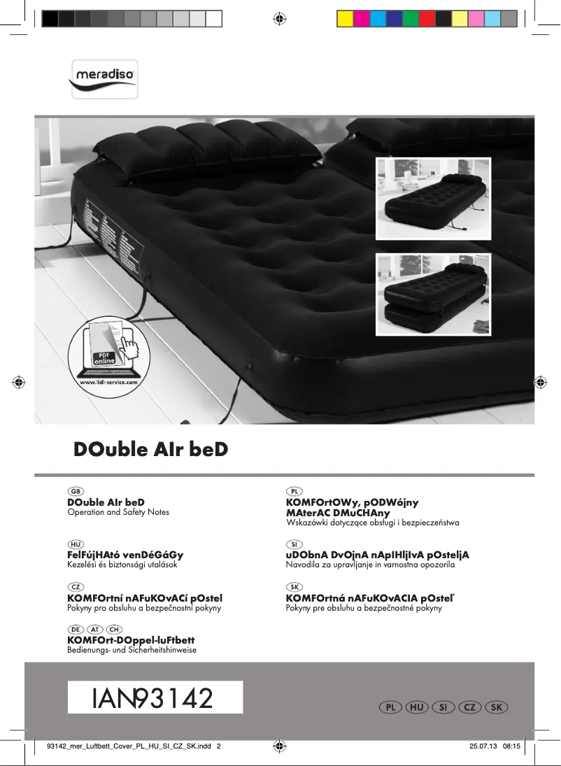 Page 1 de la notice Manuel utilisateur Meradiso IAN 93142