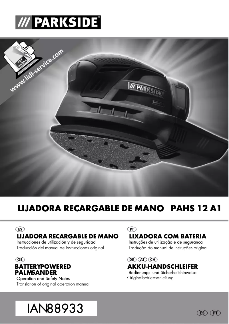 Page n°1 - Manuel utilisateur Parkside PAHS 12 A1