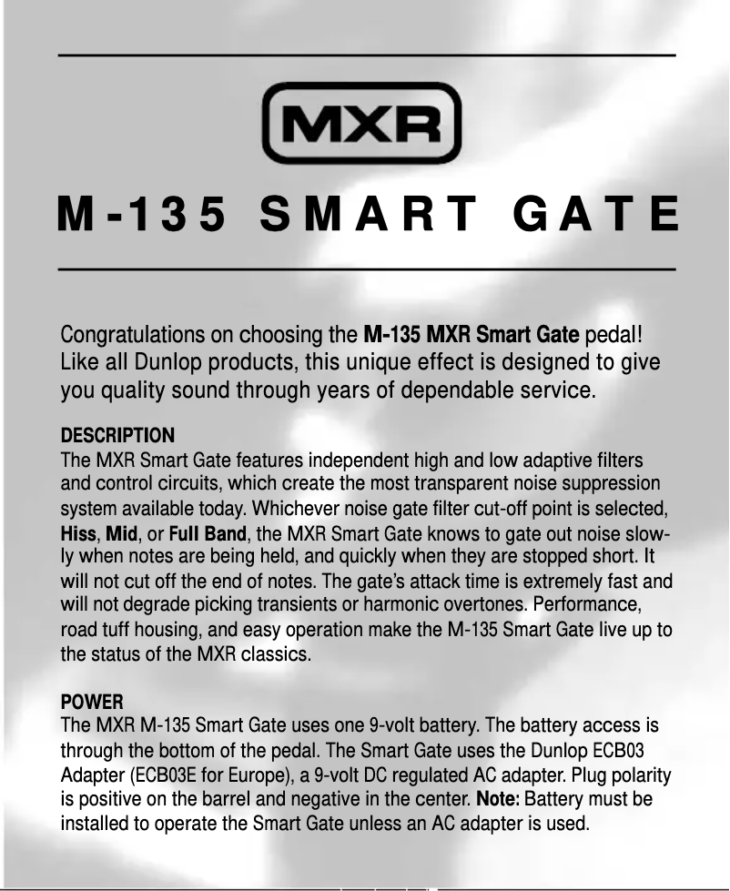 Image de la première page du manuel de l'appareil Smart Gate M-135