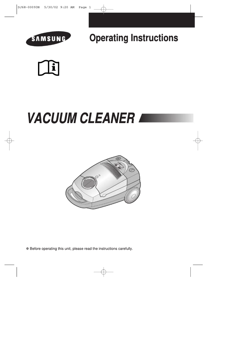 Image de la première page du manuel de l'appareil VC-8726VT