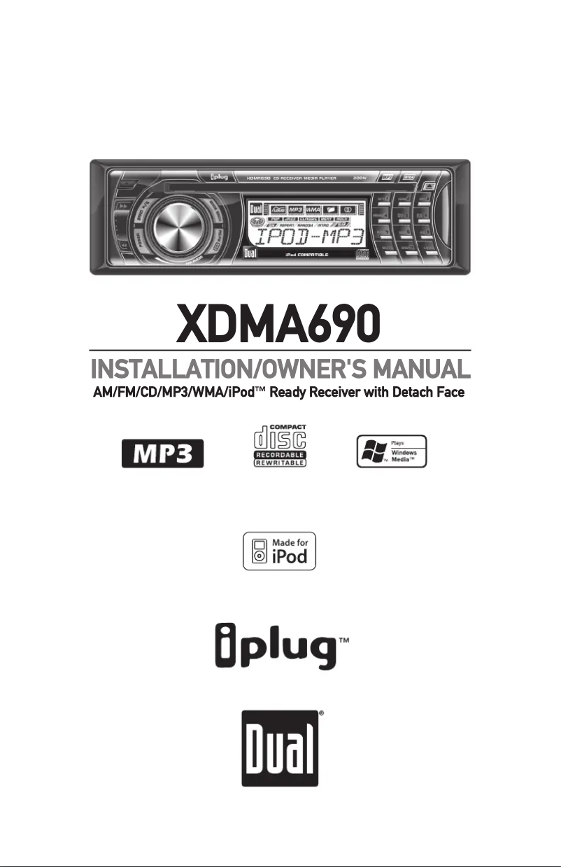 Page 1 de la notice Manuel utilisateur Dual XDMA690