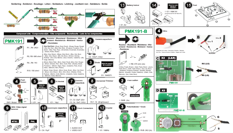 Page 1 of the manual Instructions / Assembly Velleman MK191