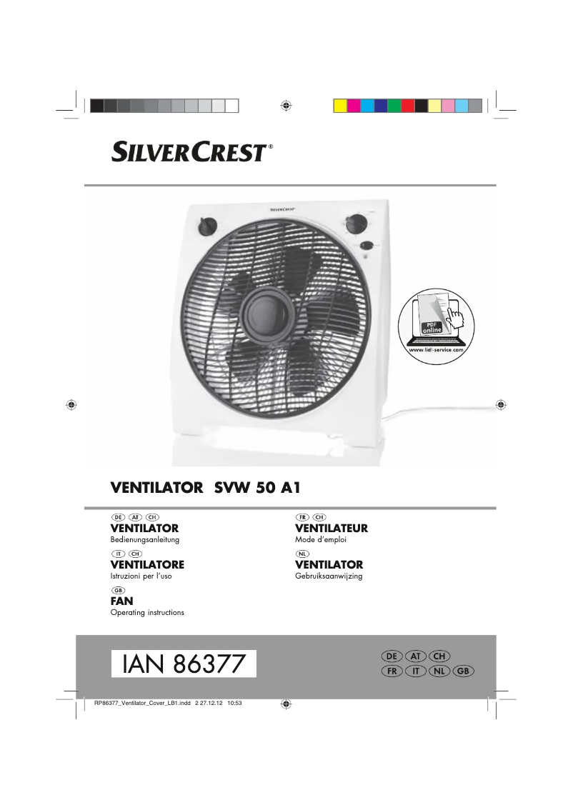 Page 1 de la notice Manuel utilisateur SilverCrest SVW 50 A1