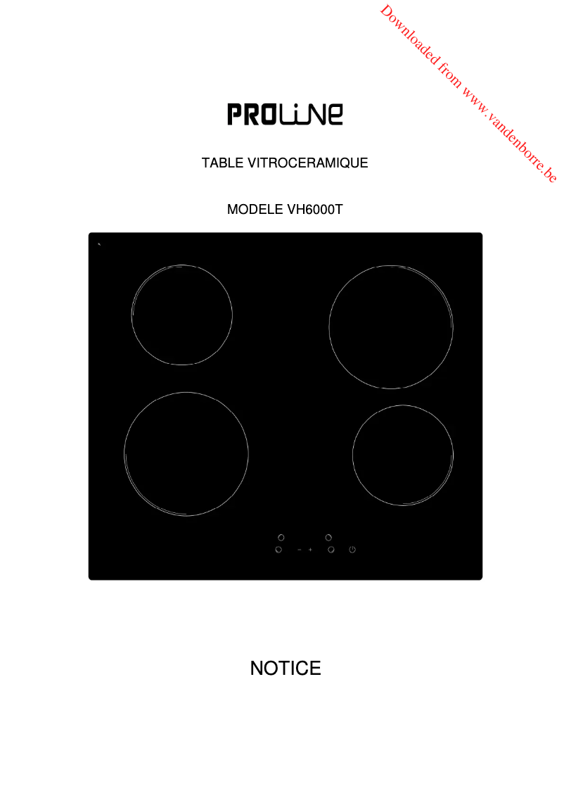 Image de la première page du manuel de l'appareil VH6000T