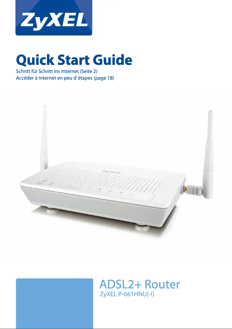 Page n°1 - Manuel utilisateur ZyXEL P-661HNU-I