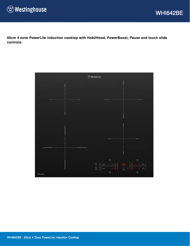 Image de la première page du manuel de l'appareil WHI642BE