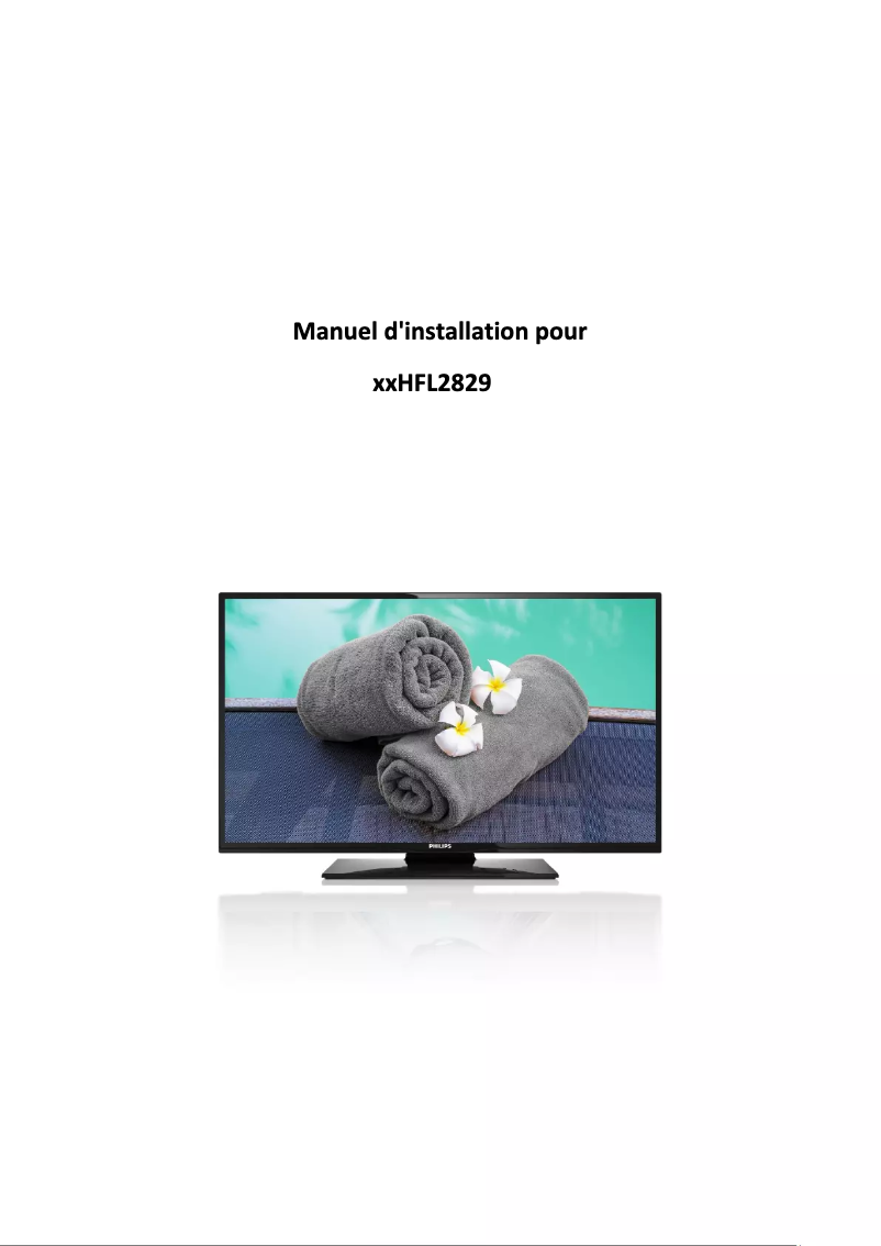 Image de la première page du manuel de l'appareil 28HFL2829T