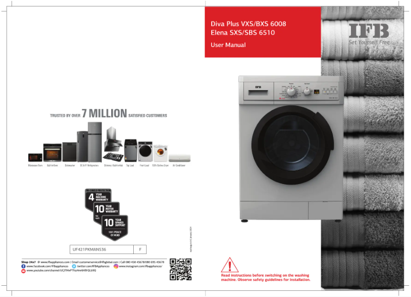 Page 1 de la notice Manuel utilisateur IFB Elena SXS 6510