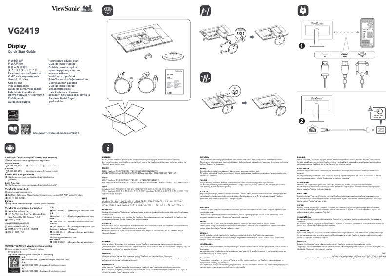 Página 1 del manual Guía de inicio rápido Viewsonic VG2419