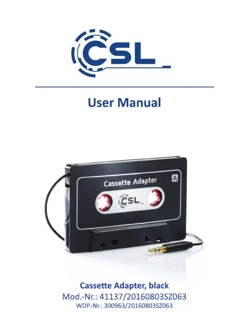 Page 1 de la notice Manuel utilisateur CSL 300963