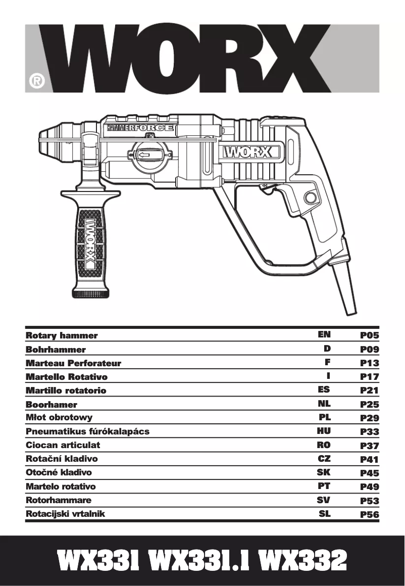 Image de la première page du manuel de l'appareil WX332