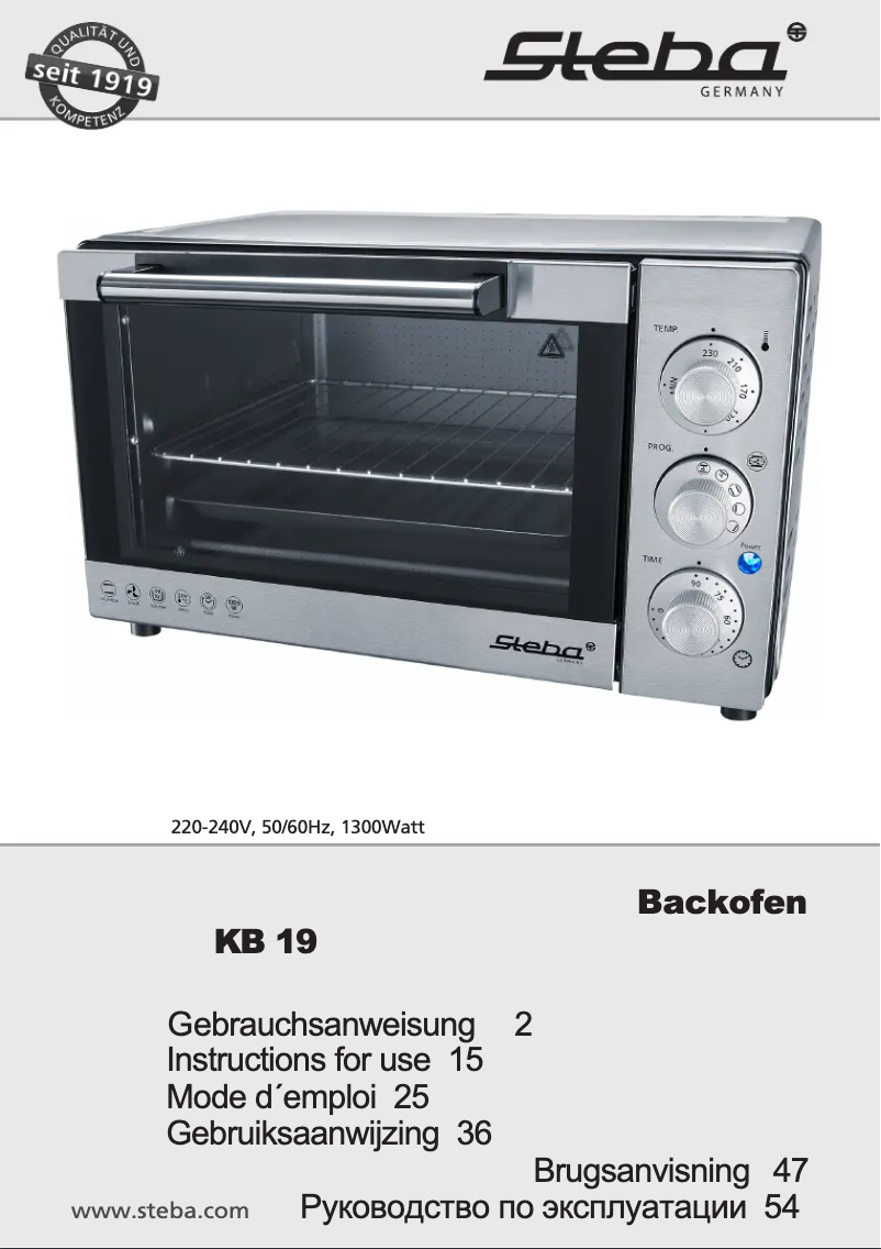 Image de la première page du manuel de l'appareil KB 19