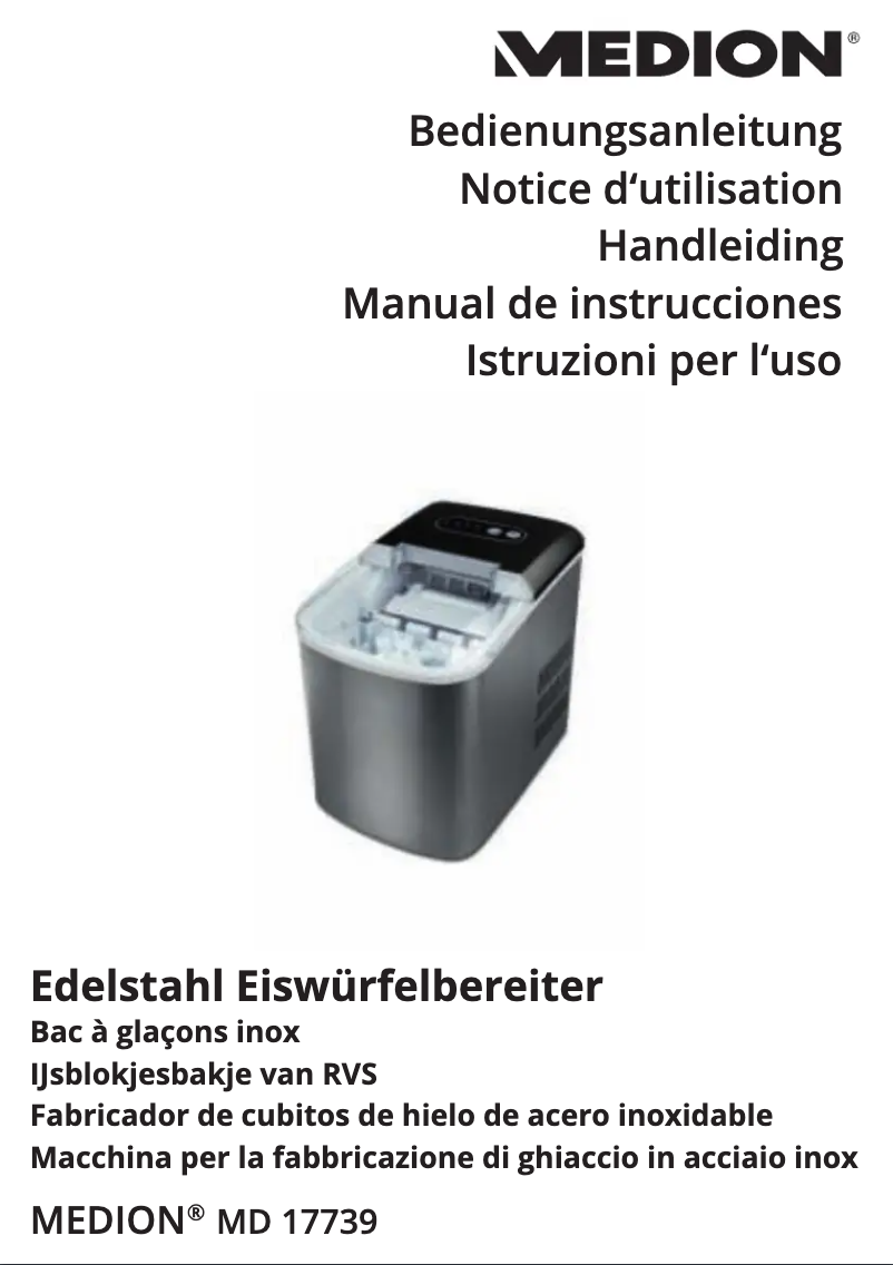 Page 1 de la notice Manuel utilisateur Medion MD 17739