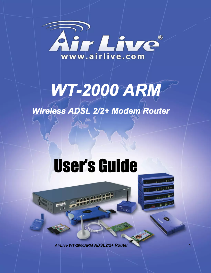 Page 1 de la notice Manuel utilisateur AirLive WT-2000ARM