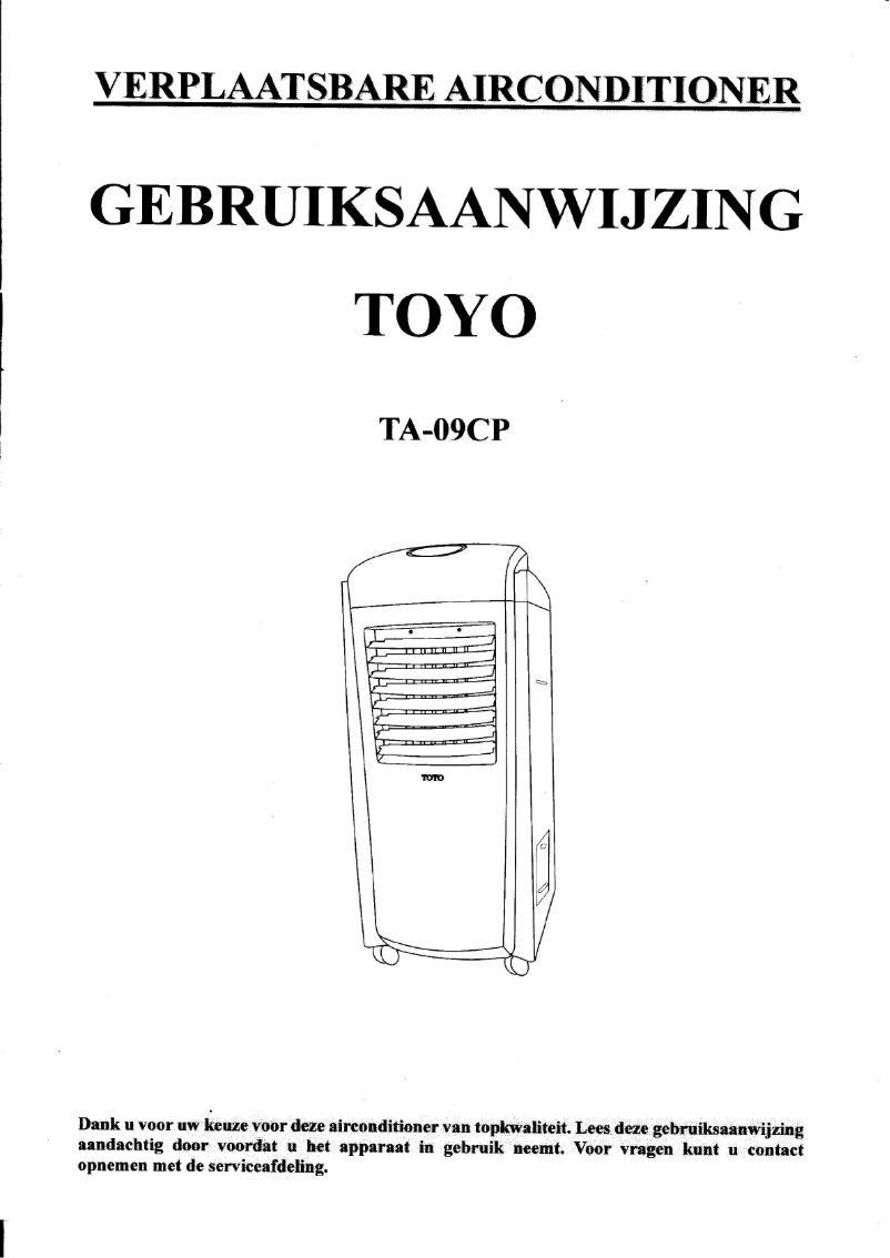 Image de la première page du manuel de l'appareil TA-09CP