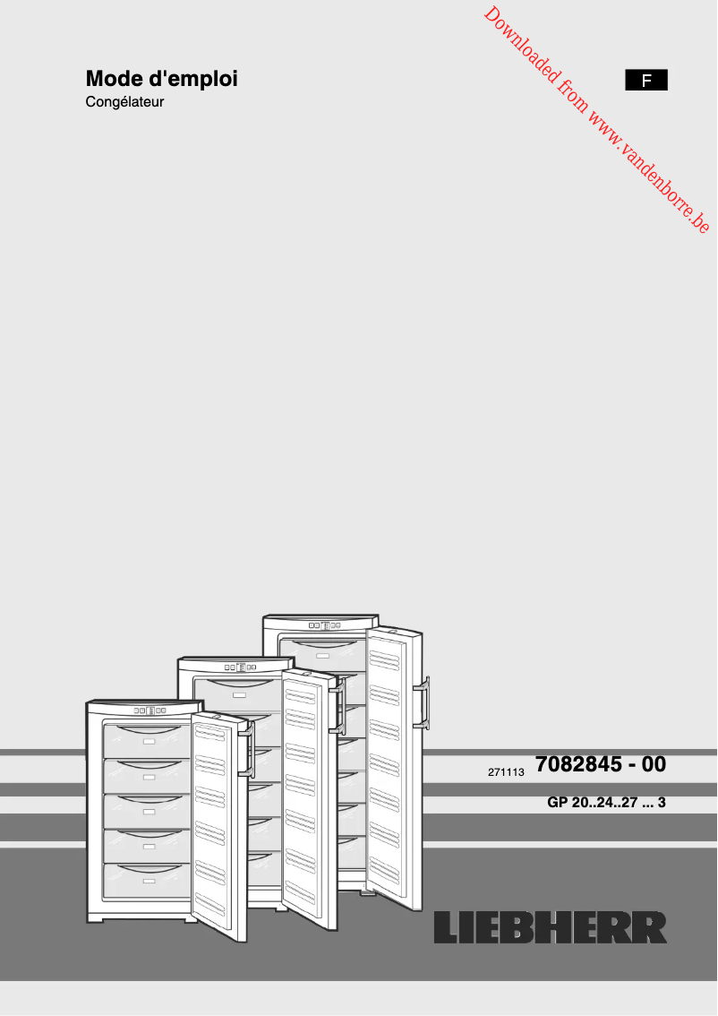 Image de la première page du manuel de l'appareil GP 2033 Comfort