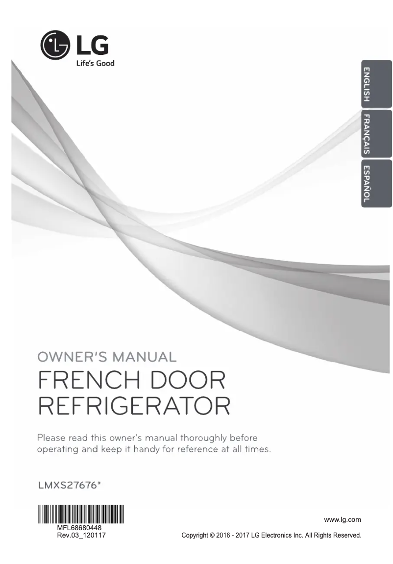 Page 1 de la notice Manuel utilisateur LG LMXS27676D