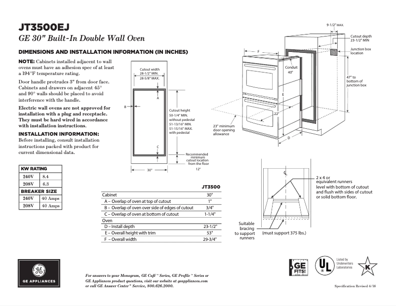 Imagen de la primera página del manual del dispositivo JT3500EJES