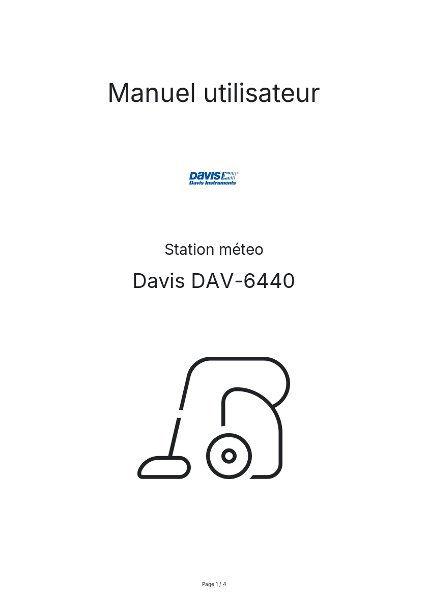 Image de la première page du manuel de l'appareil DAV-6440