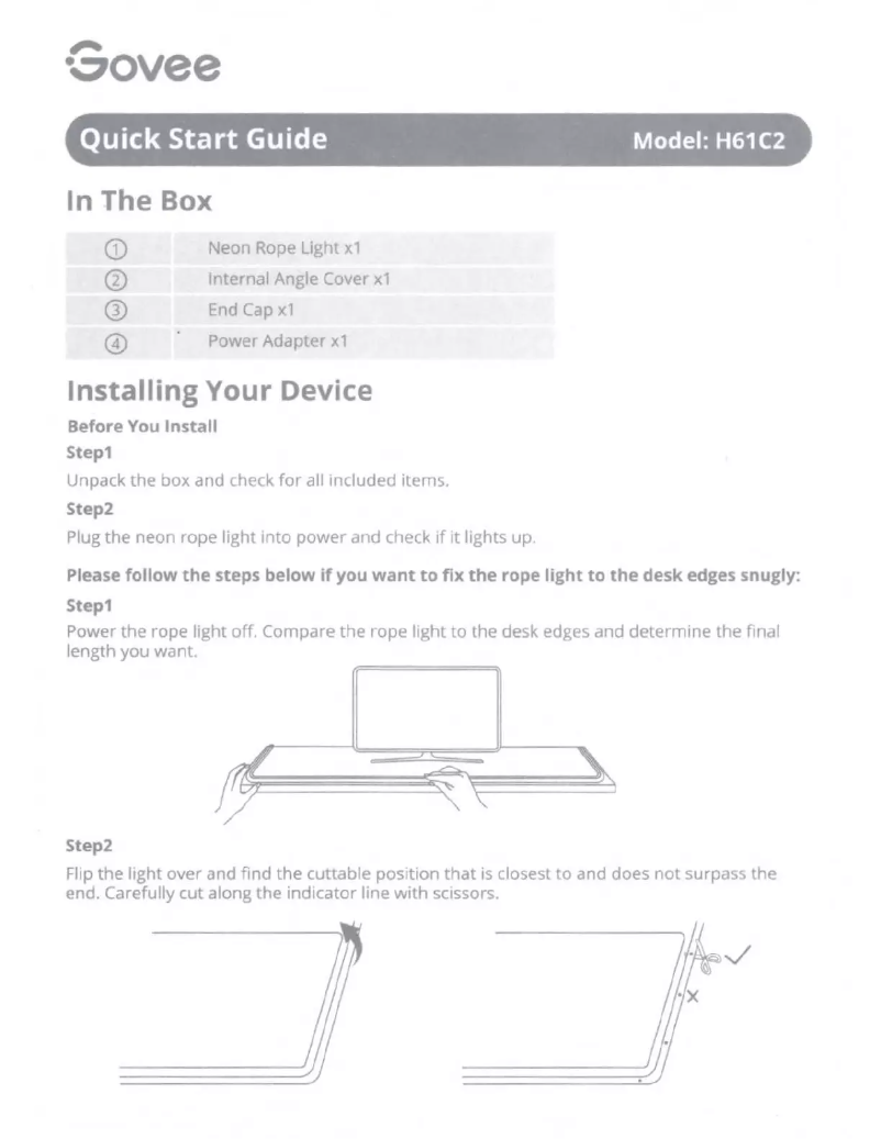 Page n°1 - Manuel utilisateur Govee H61C2