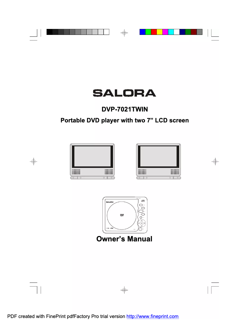 Page n°1 - Manuel utilisateur Salora DVP7021TWIN