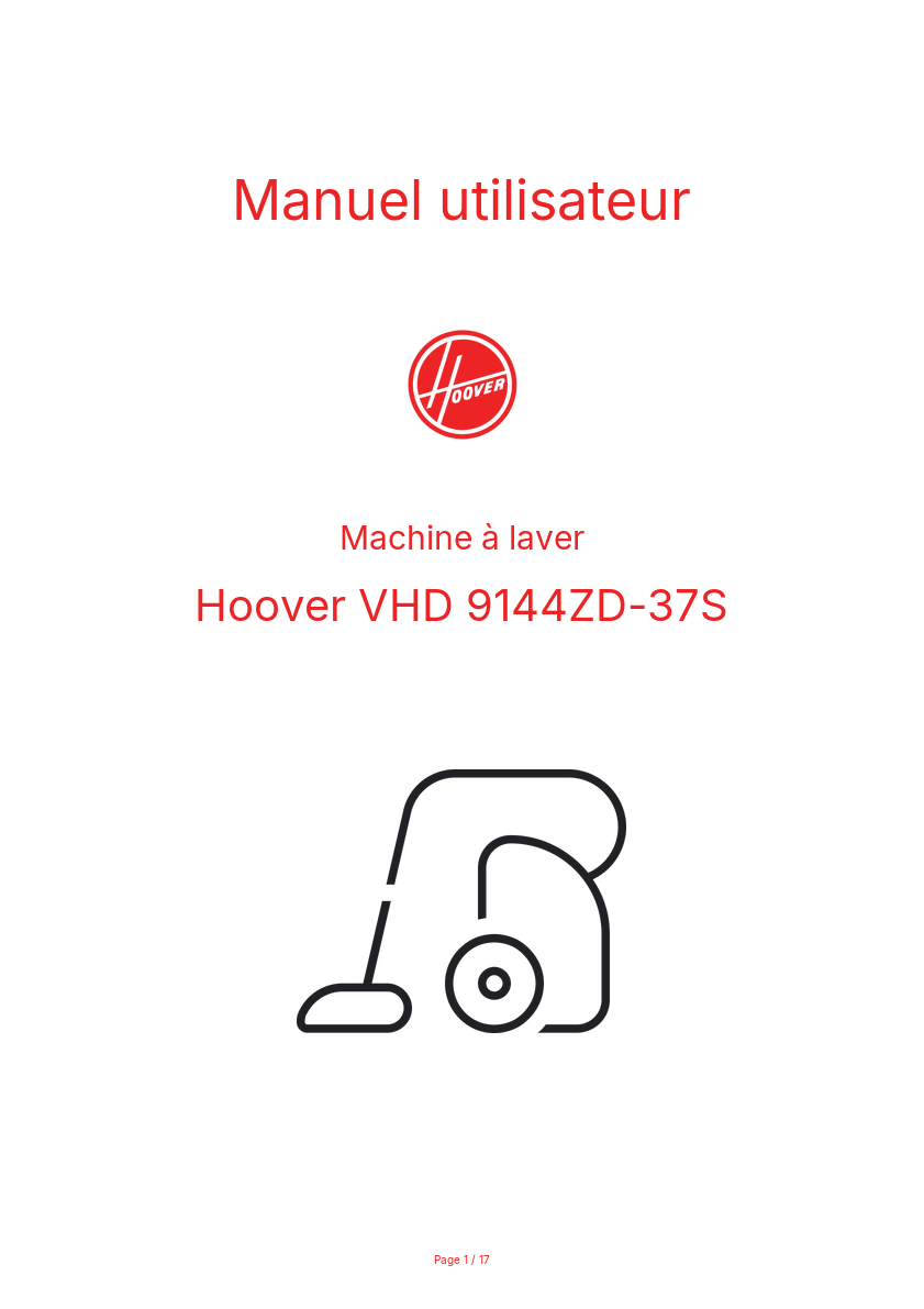 Image de la première page du manuel de l'appareil VHD 9144ZD-37S