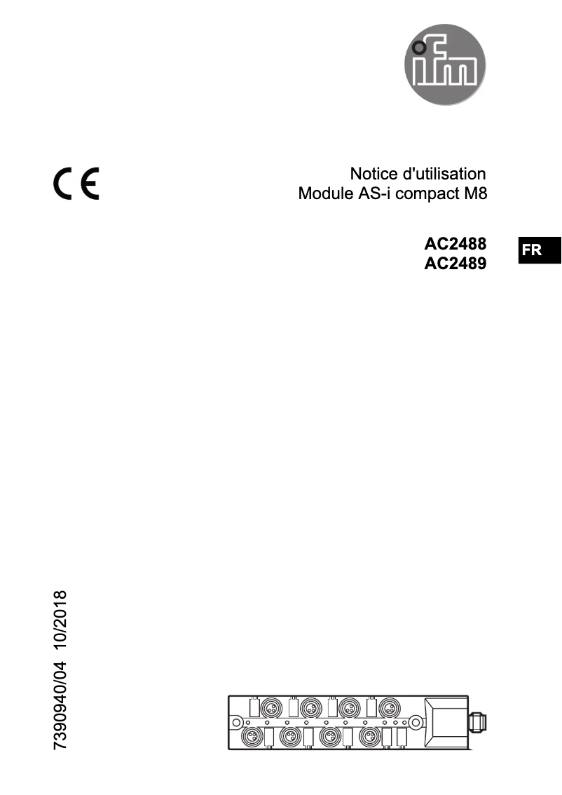 Page n°1 - Manuel utilisateur IFM AC2488