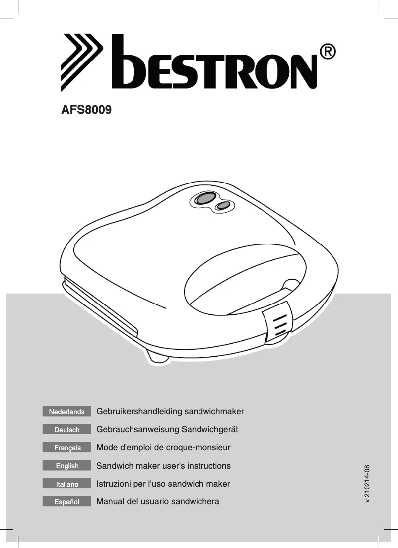 Page 1 de la notice Manuel utilisateur Bestron AFS8009