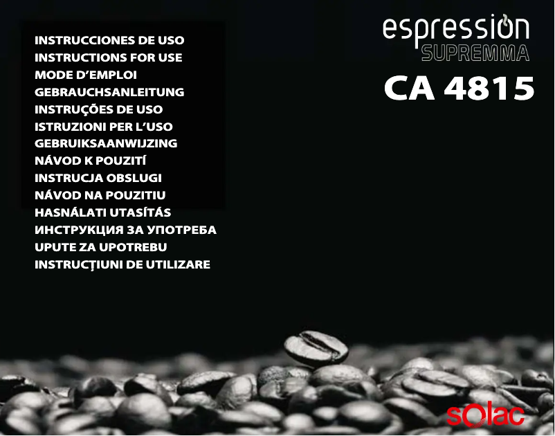 Image de la première page du manuel de l'appareil CA4815