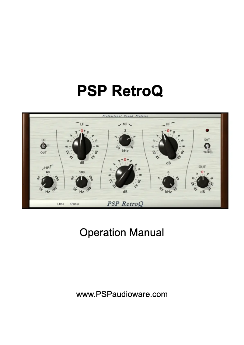 Image de la première page du manuel de l'appareil RetroQ