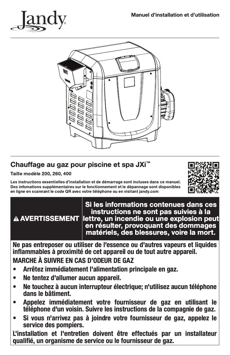 Page n°1 - Manuel utilisateur JANDY JXi260