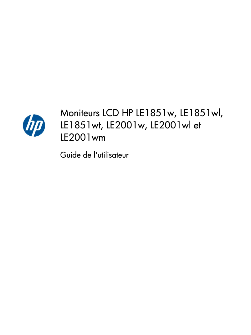 Image de la première page du manuel de l'appareil LE2001w