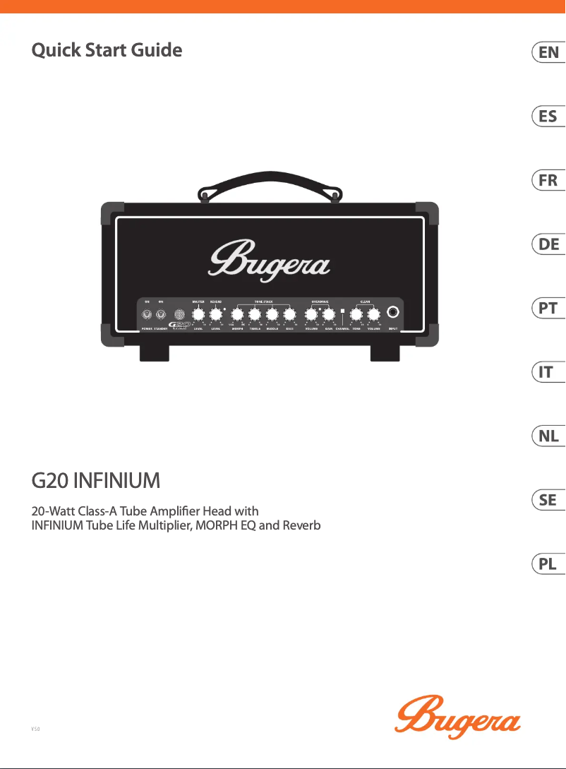 Image de la première page du manuel de l'appareil G20 Infinium