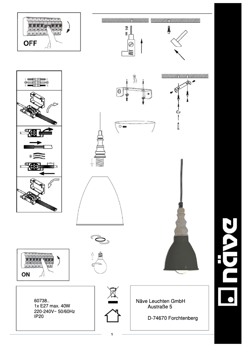 Page n°1 - Manuel utilisateur Näve Delhi