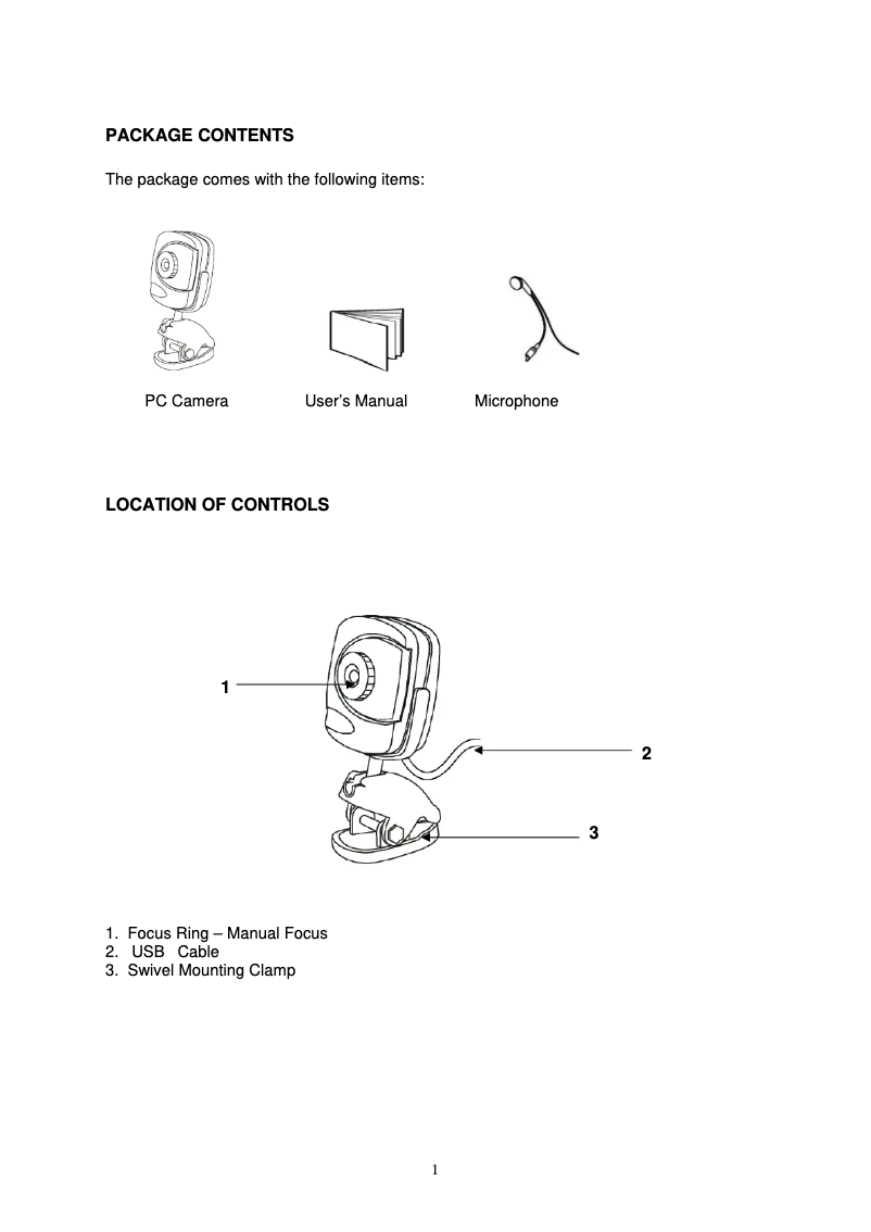 Image de la première page du manuel de l'appareil SPC110NC