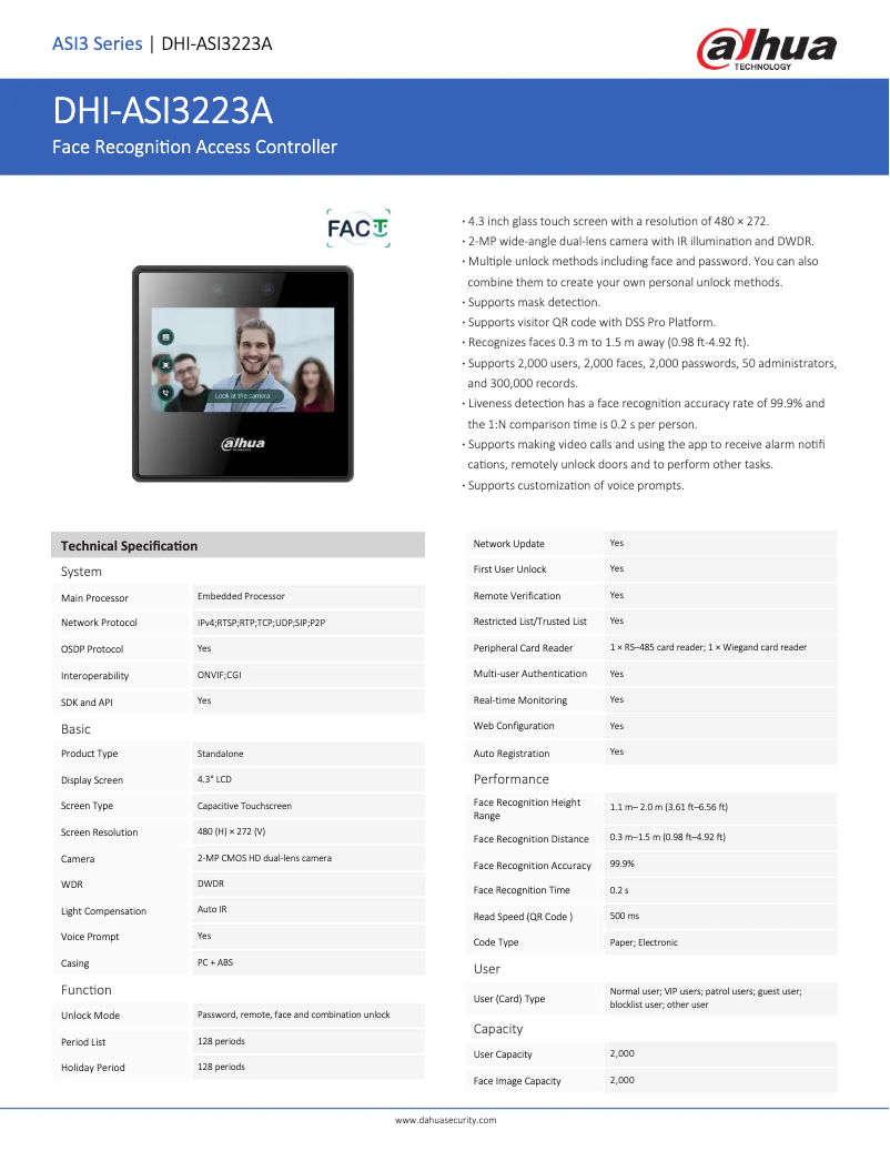 Image de la première page du manuel de l'appareil ASI3223A