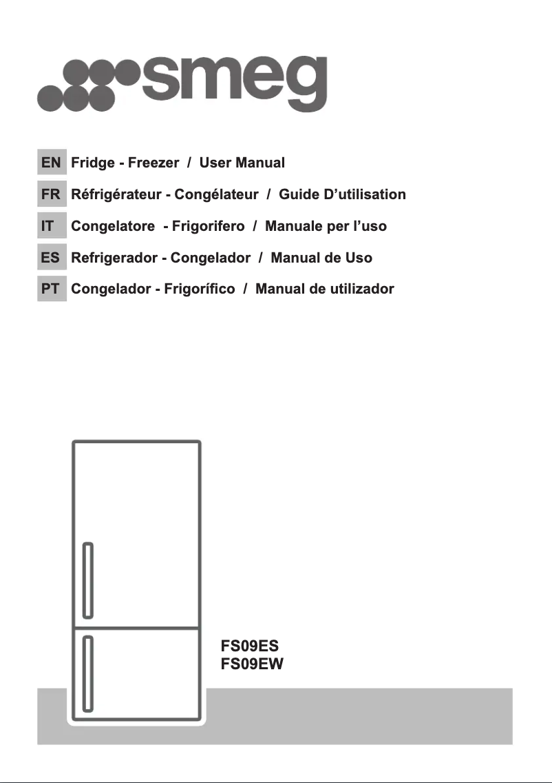 Page 1 de la notice Manuel utilisateur Smeg FS09ES
