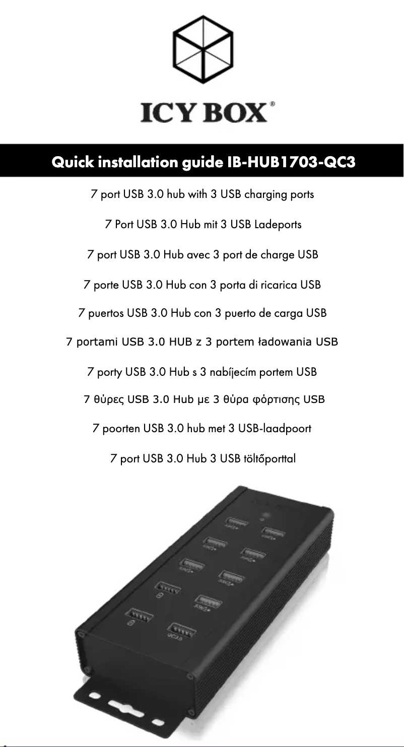 Image de la première page du manuel de l'appareil IB-HUB1703-QC3