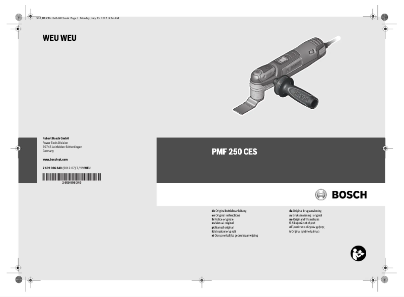 Page 1 de la notice Manuel utilisateur Bosch PMF 250 CES Multi
