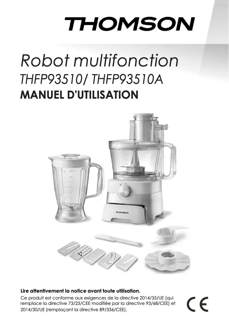 Image de la première page du manuel de l'appareil THFP93510A