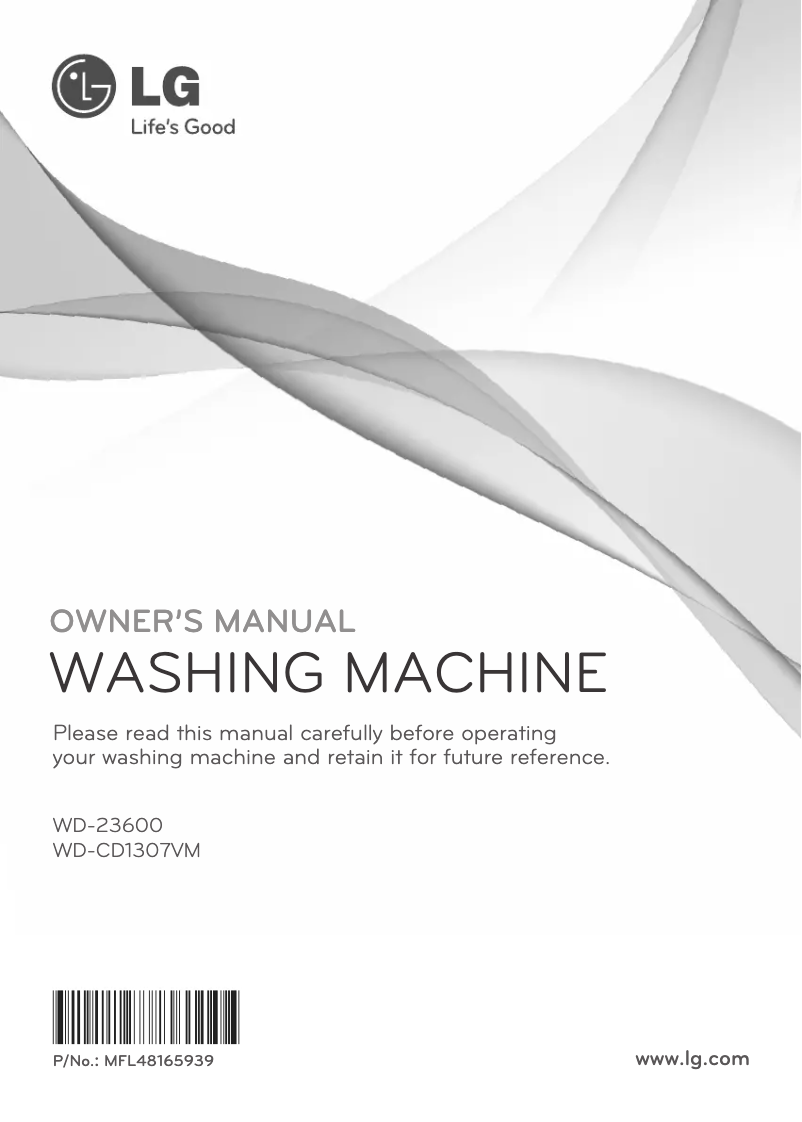Página 1 del manual Manual de usuario LG WD-CD1307VM