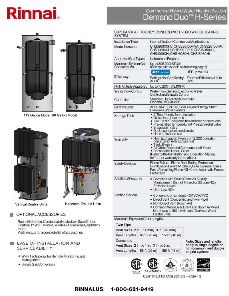 Image de la première page du manuel de l'appareil CHS13080HiP