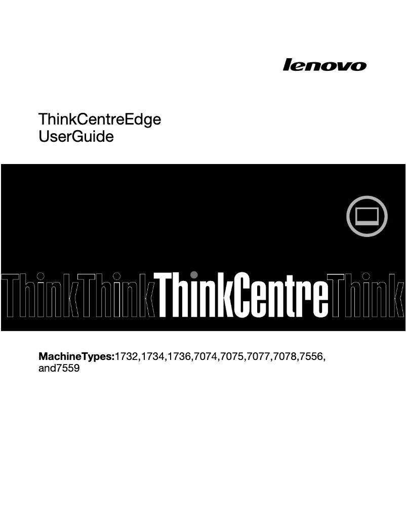 Image de la première page du manuel de l'appareil ThinkCentre Edge 7074