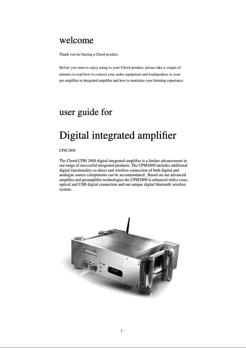 Image de la première page du manuel de l'appareil CPM 2800 MKII