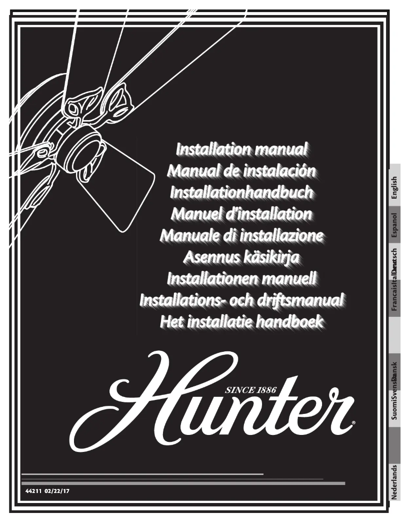 Page 1 de la notice Manuel utilisateur Hunter Industrie