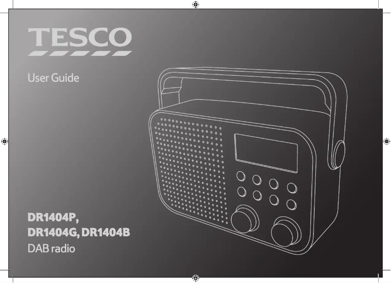 Page 1 de la notice Manuel utilisateur Tesco DR1404G