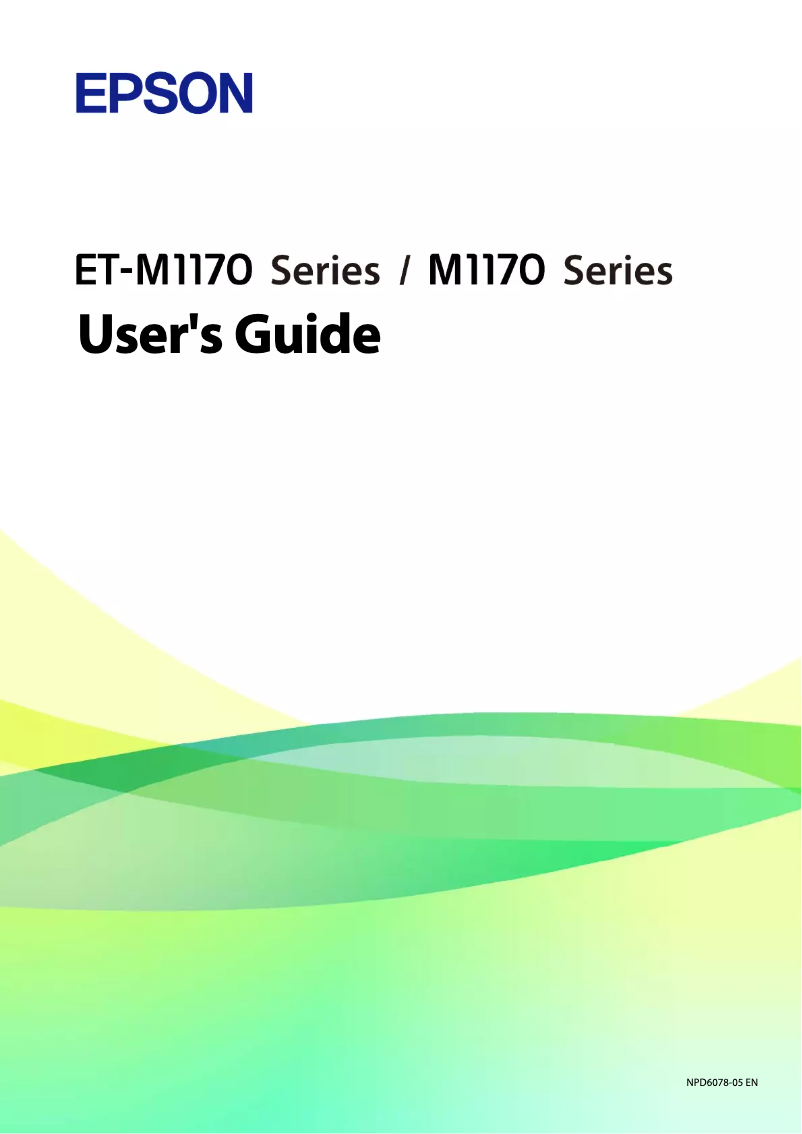 Página 1 del manual Manual de usuario Epson EcoTank ET-M1170U