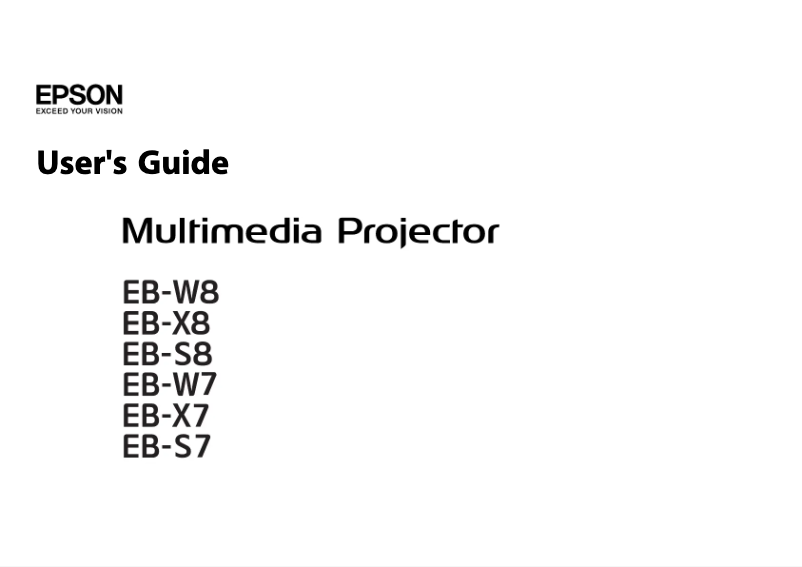 Page 1 de la notice Manuel utilisateur Epson PowerLite S8+